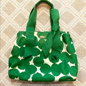Kate Spade Silk Tote with Grosgrain Handles